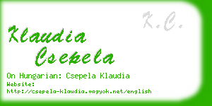 klaudia csepela business card